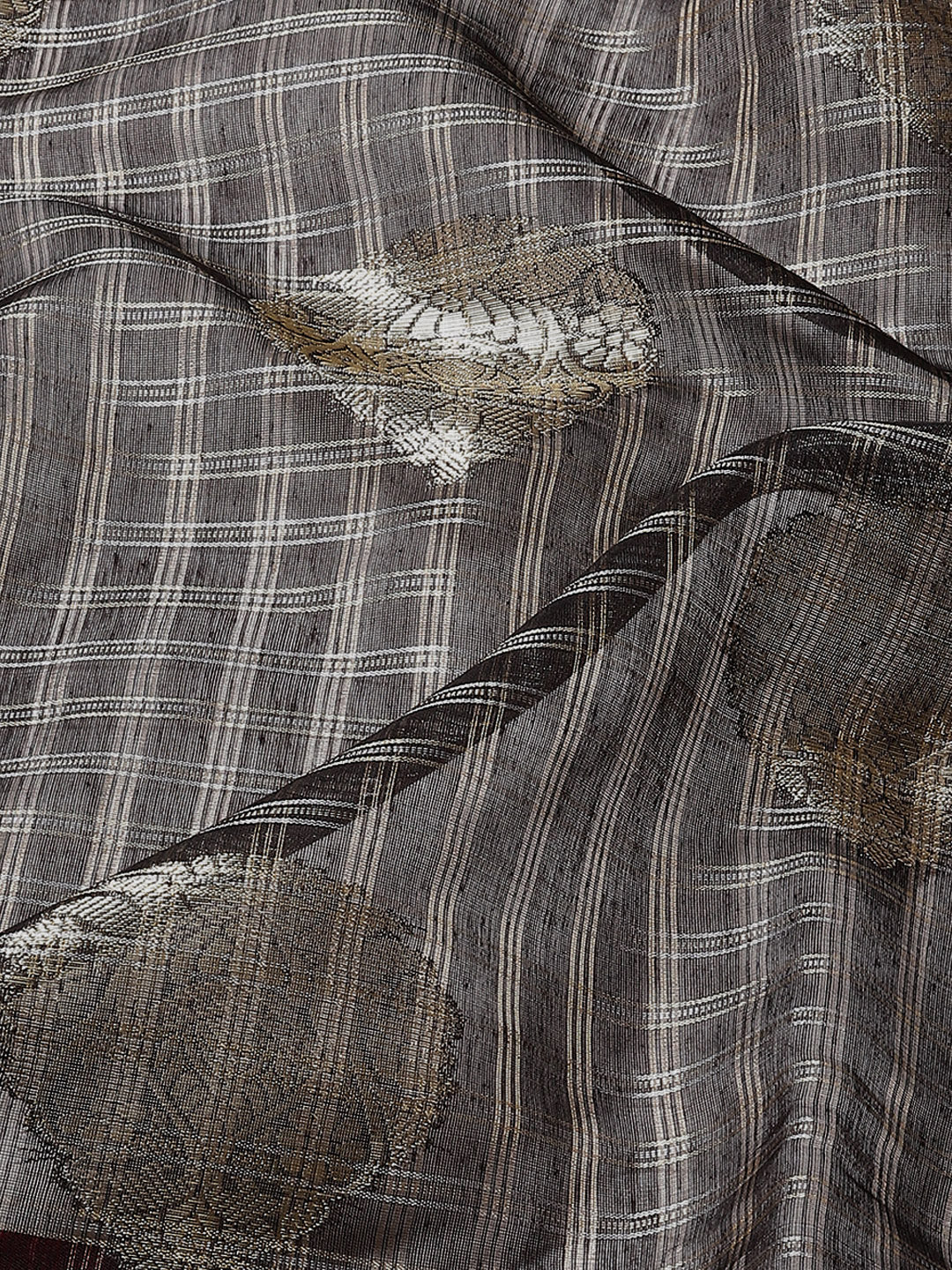 Zari Border Booti Cotton Woven Saree