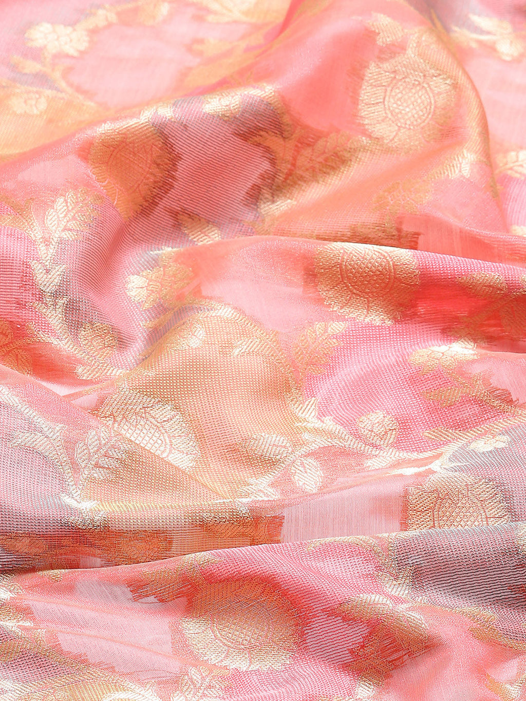 Floral Zari Jaal Cotton Woven Saree