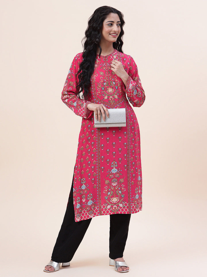 Digital Printed Crepe Kurta