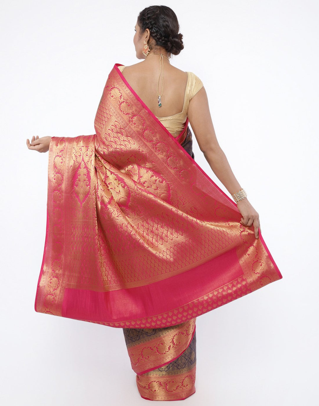 MBZ Meena Bazaar-Art Handloom Woven Saree