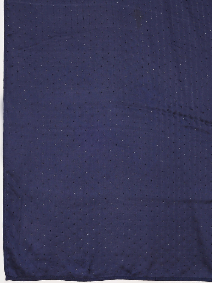 Embroidered Satin Saree