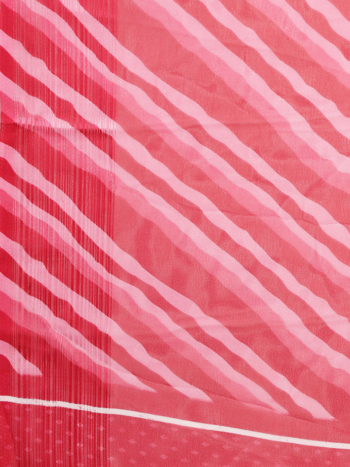 Bandhani Printed Chiffon Saree