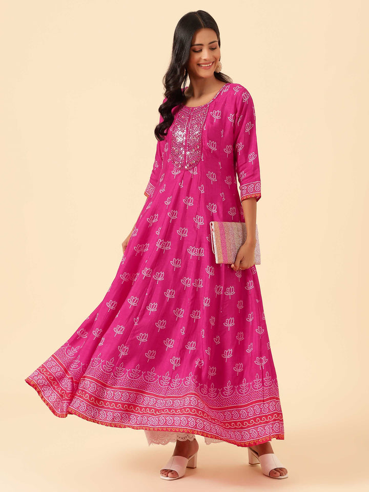 Floral Printed Handloom Kurta