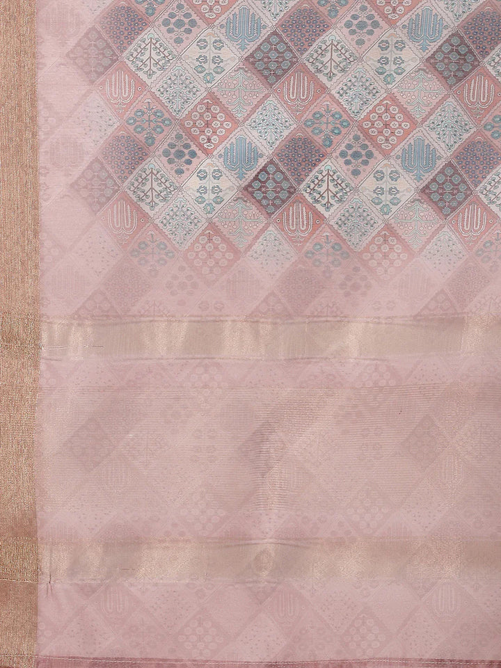 Neck Embroidered Chanderi Unstitched Suit Piece With Dupatta