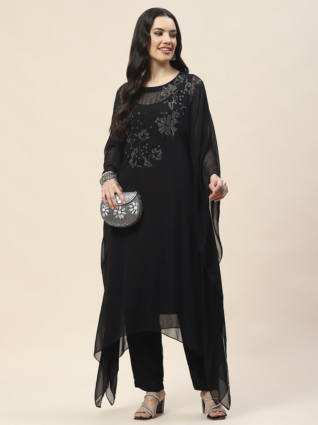 Swarovski Georgette Kurta With Pants