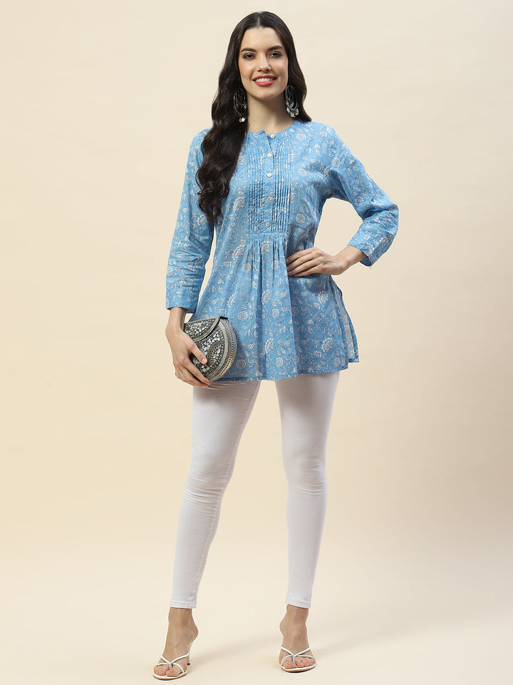 Printed Cotton Short Kurti