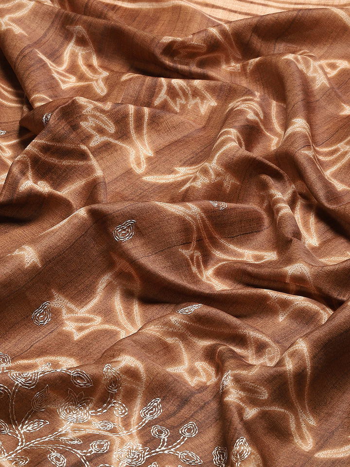Resham Jaal Printed Handloom Saree