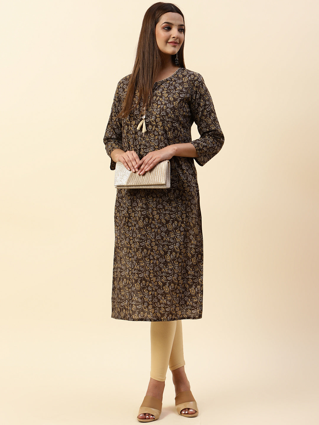 Floral Printed Cotton Kurta