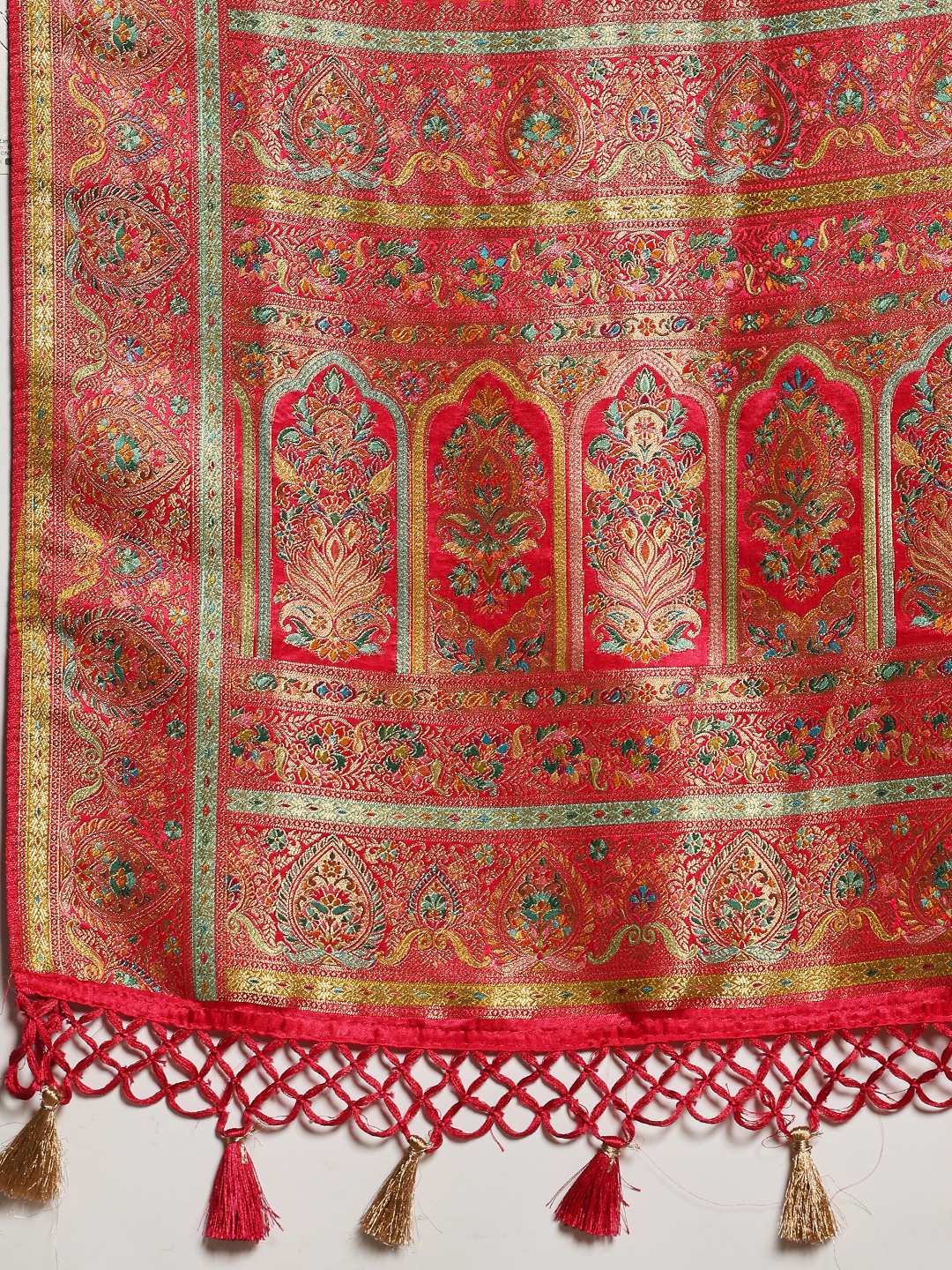 Woven Design Satin Saree