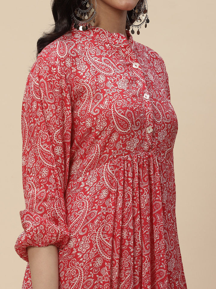 Printed Muslin Kurta With Printed Pants