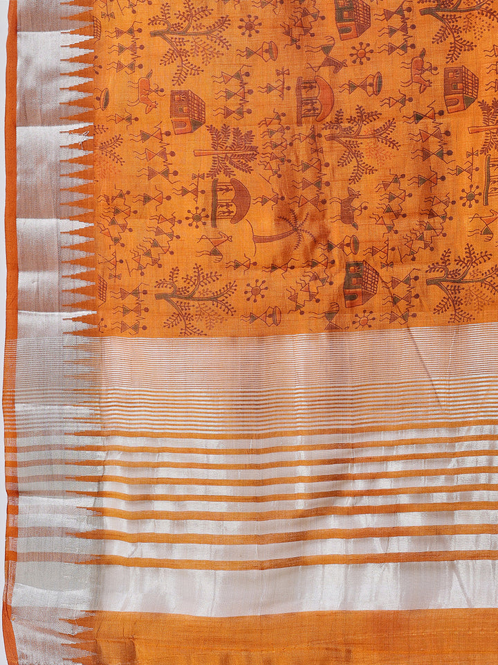 Digital Printed Art Silk Saree