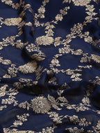 Floral Zari Jaal Georgette Plain Saree