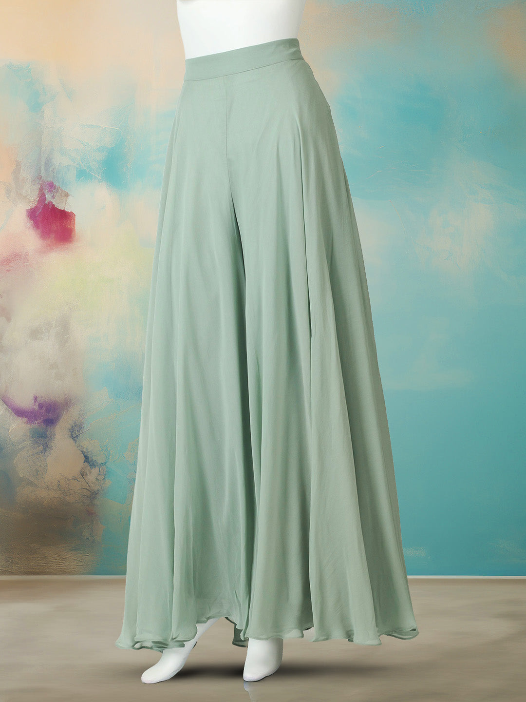 Embroidered Georgette Kurta With Pant &amp; Dupatta
