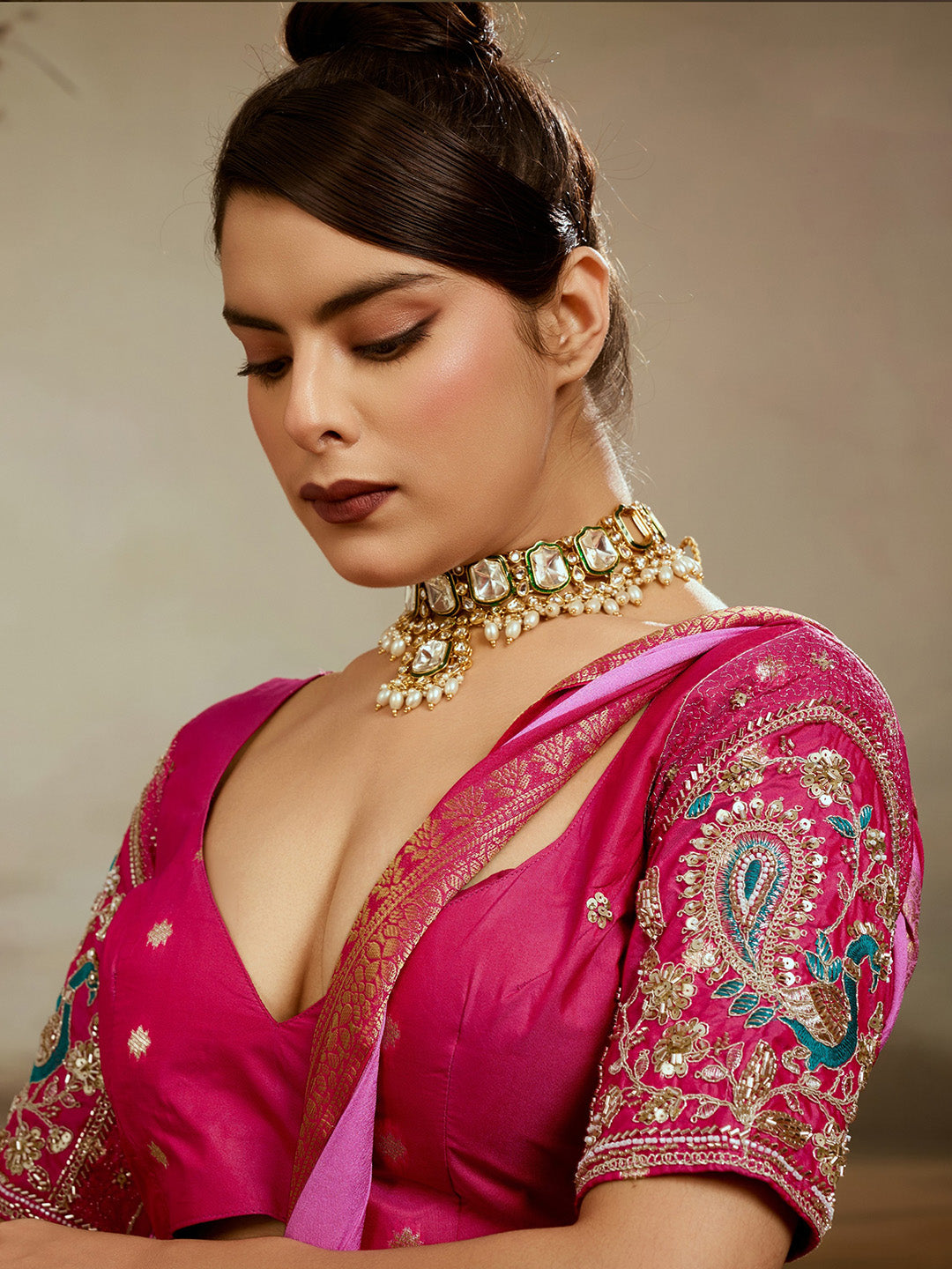 Plain Chiffon Saree