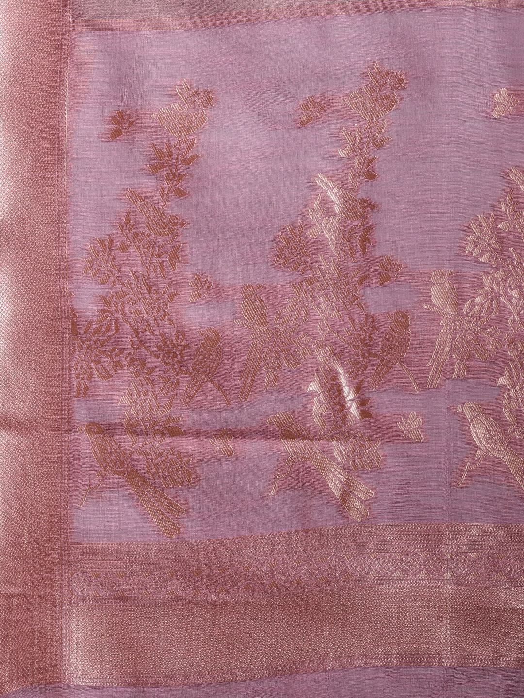 Woven Design Linen Blend Saree