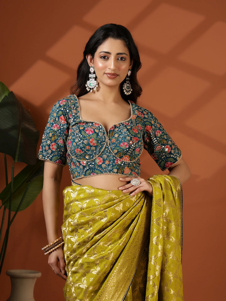Embroidered Dola Silk Saree