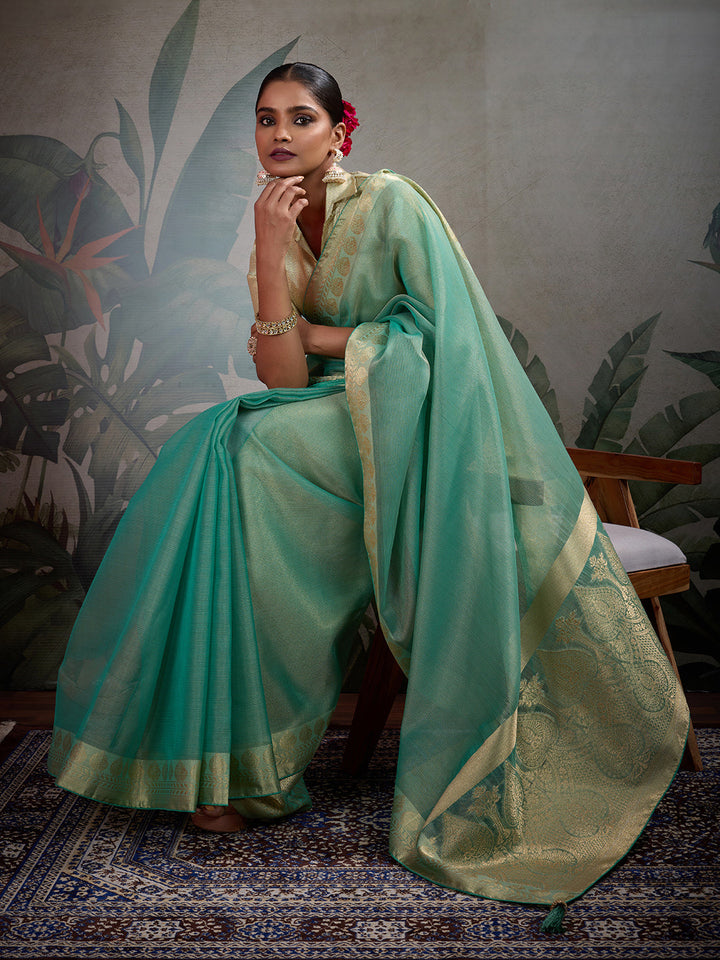 Woven Design Linen Blend Saree