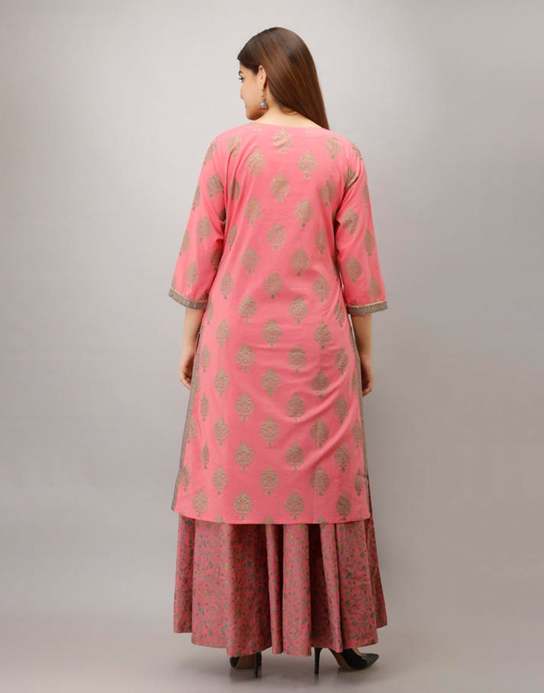 Printed Cotton Kurti With Plazzo