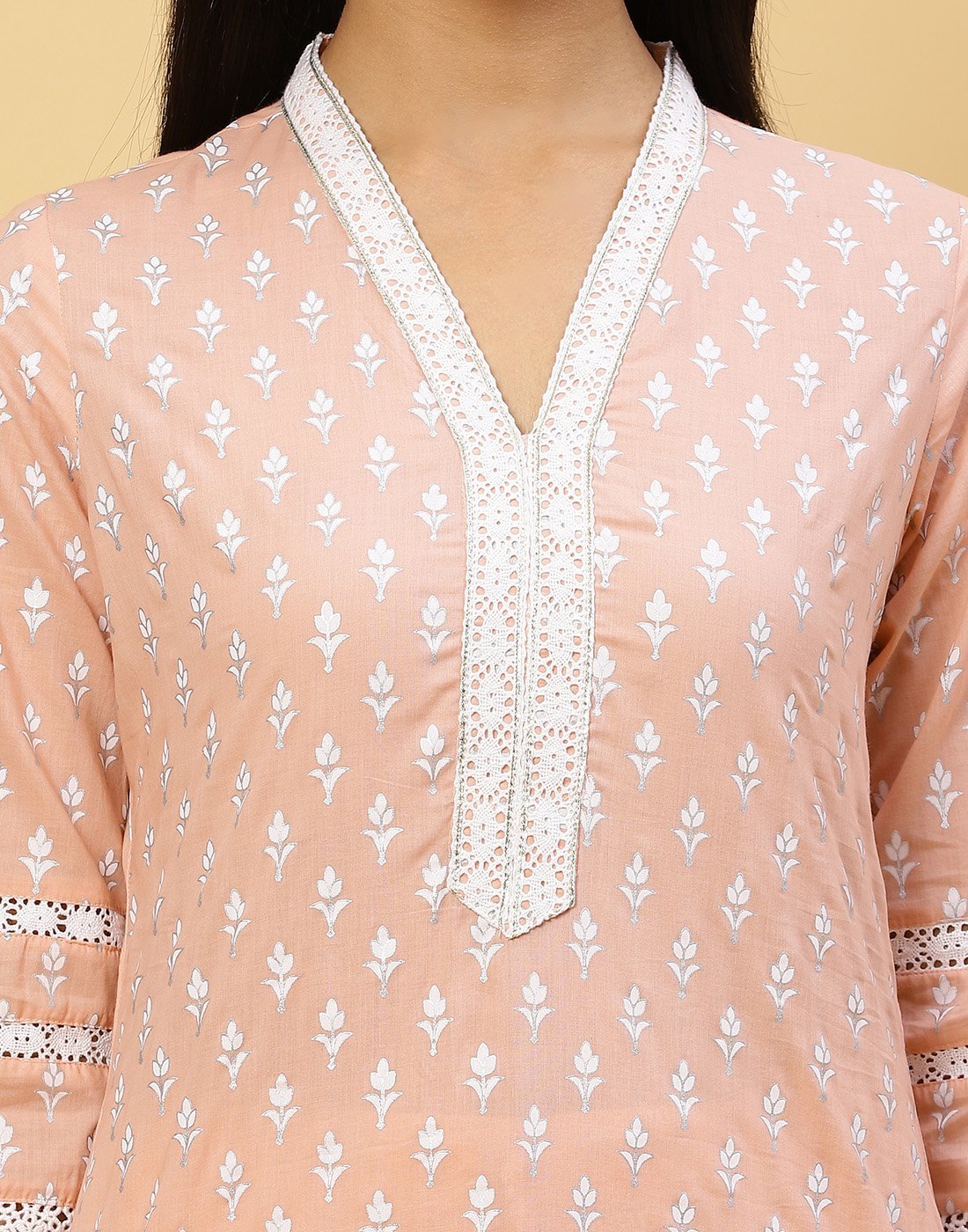 Printed Cotton Kurti With Pant