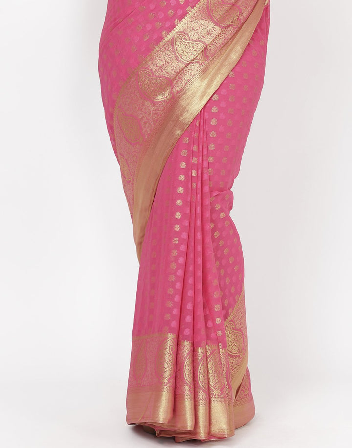 Red Art Chiffon Saree
