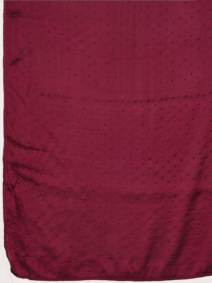Embroidered Satin Saree