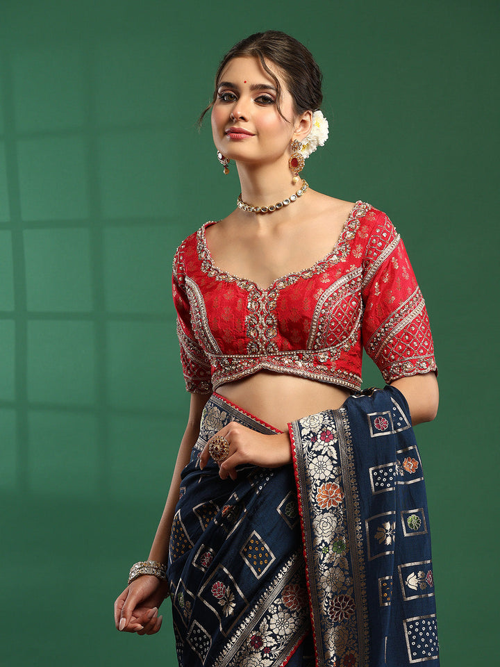 Embroidered Banarasi Saree