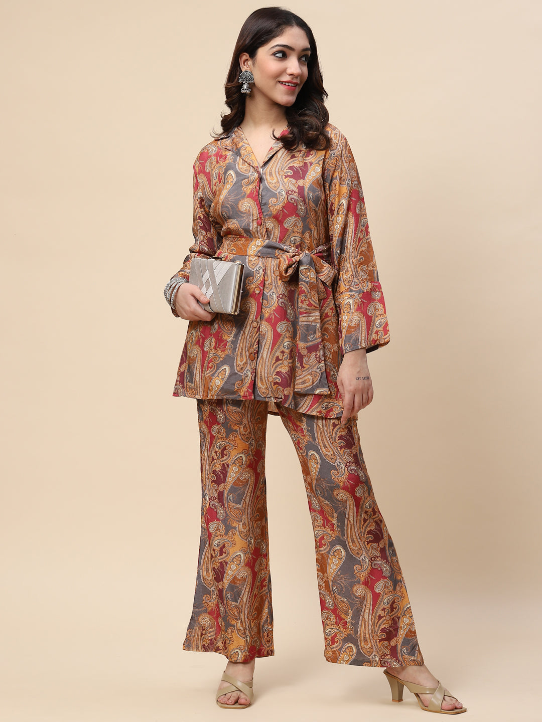 Printed Muslin Kurta With Pants