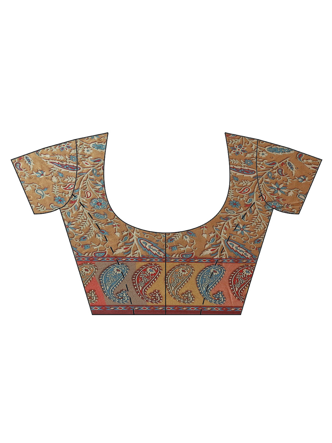 Floral Printed Satin Saree