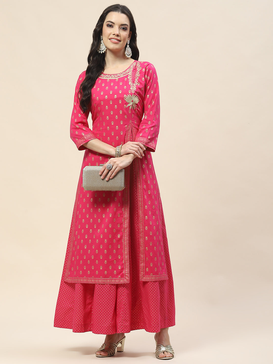 Embroidered Cotton Anarkali Kurta
