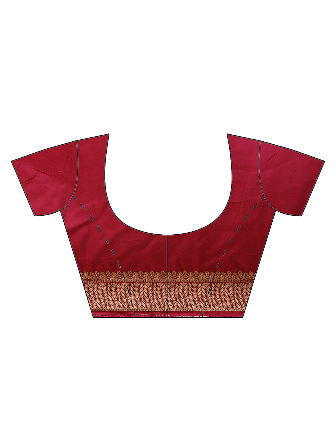 Zari Border Booti Banarasi Woven Saree