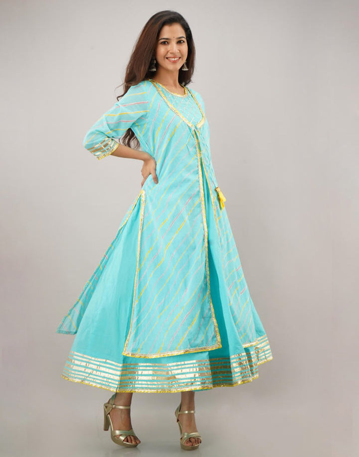 Printed Cotton Anarkali Kurti