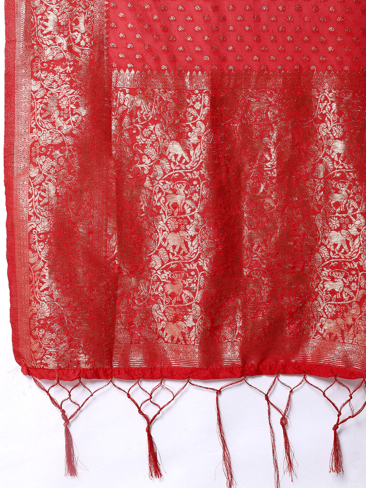 Zaari Jaal Crepe Saree