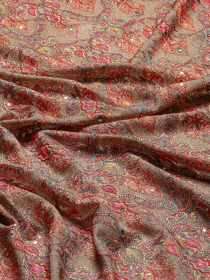 Resham Jaal Embroidery Georgette Saree