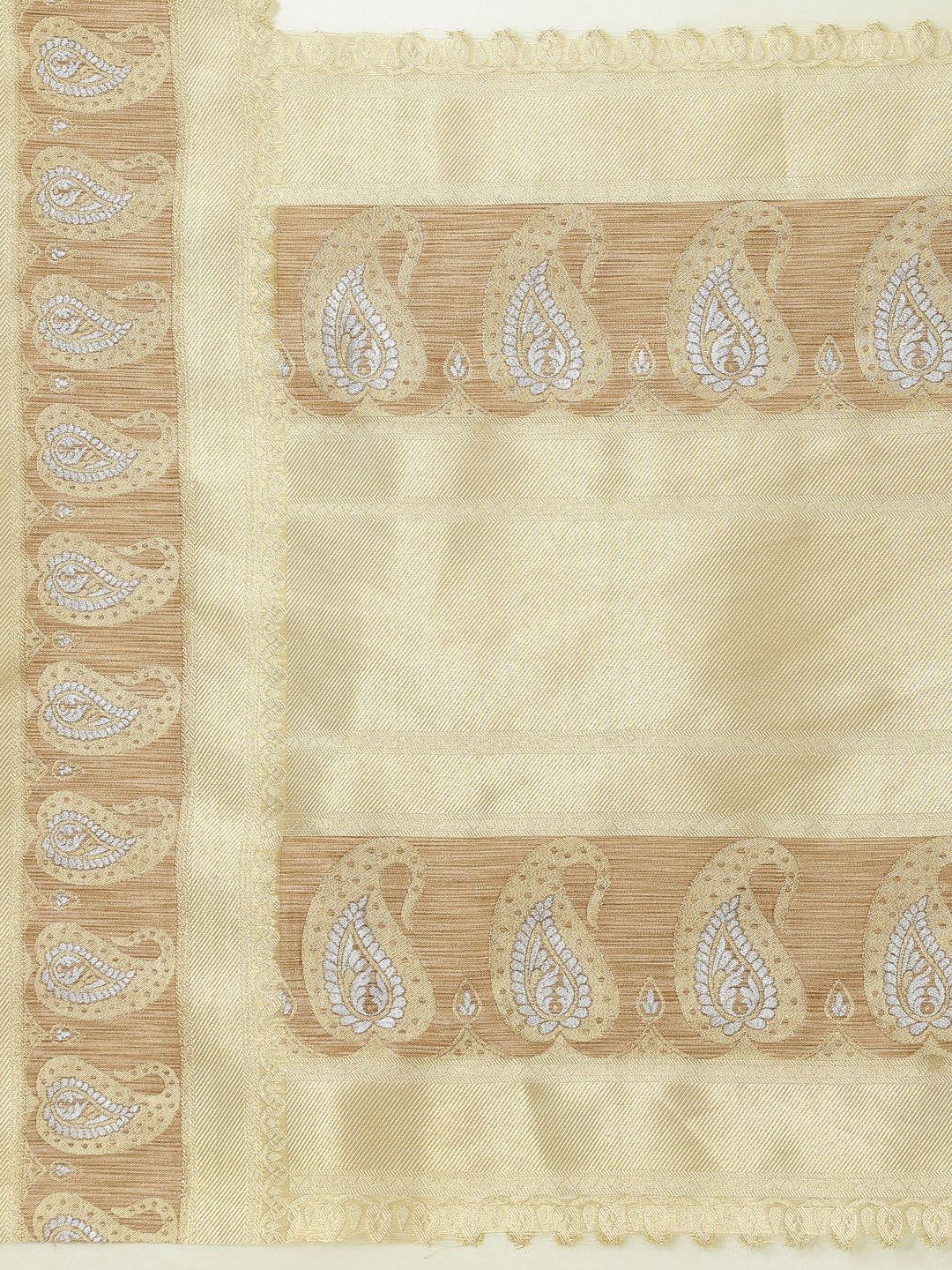 Zari Border Booti Organza Woven Saree