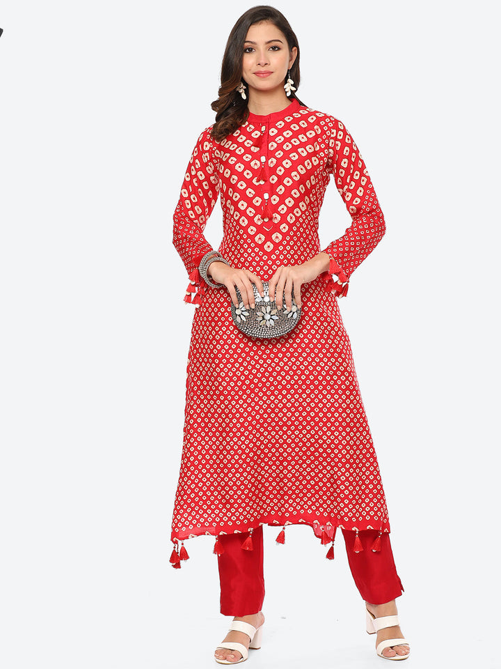 Printed Cotton Kurta With Pant
