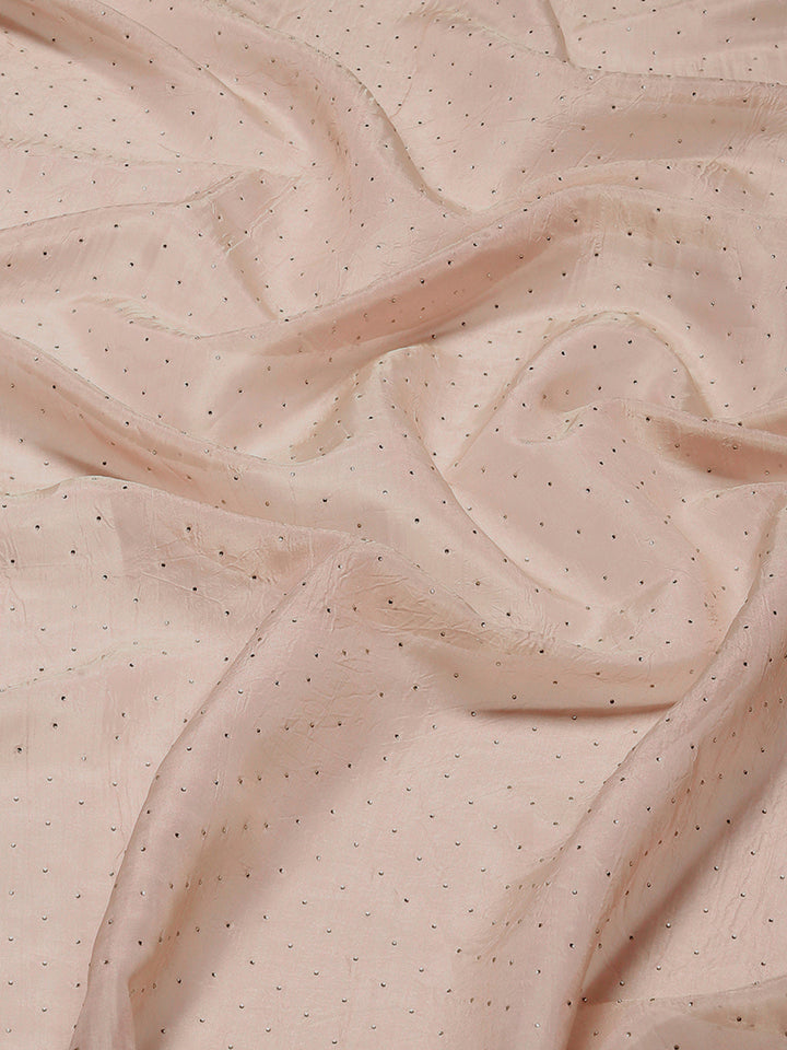 Swarovski Border Art-Chiffon Organza Plain Saree