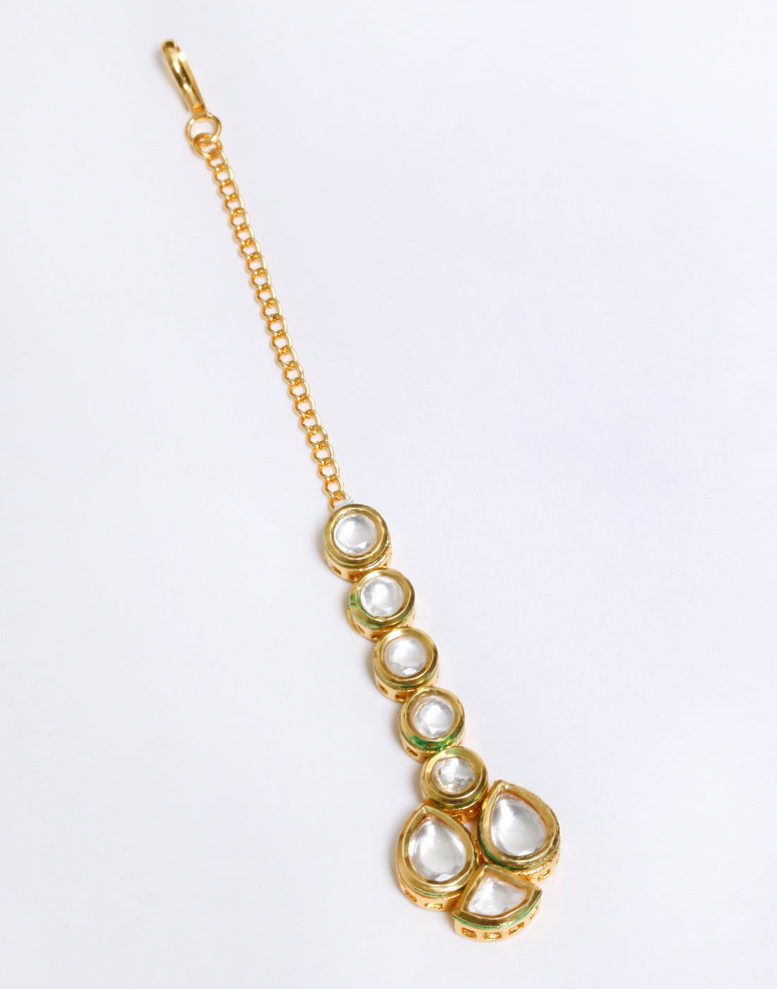 Kundan Set with Earrings and Maang Tikka