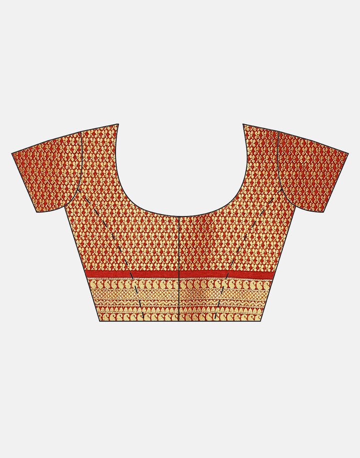 Zari Border Booti Art Handloom Woven Saree