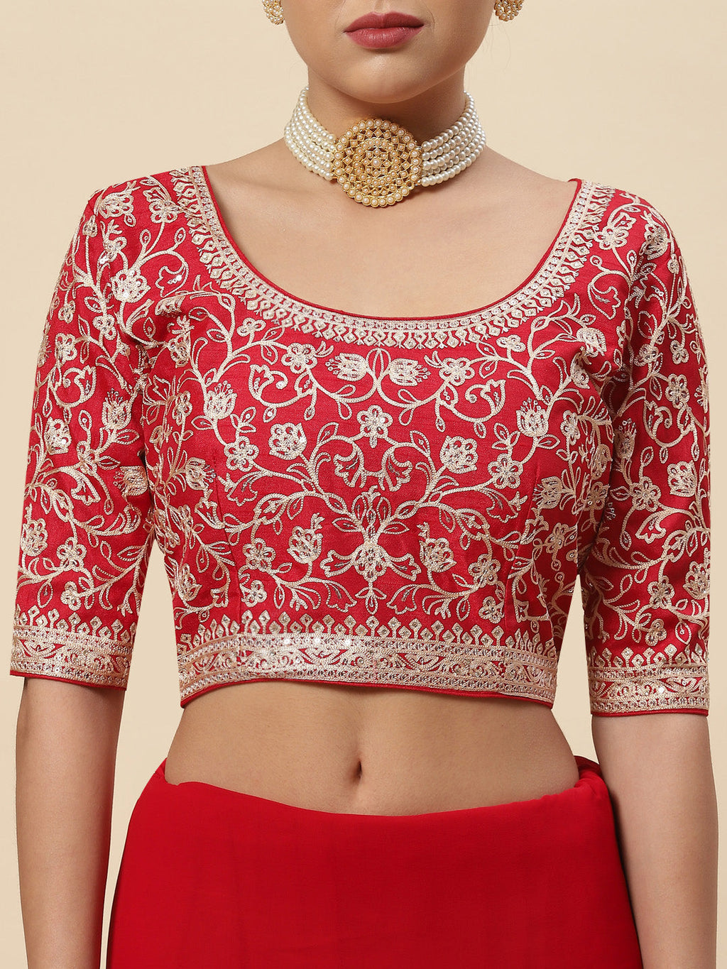 Embroidered Georgette Saree