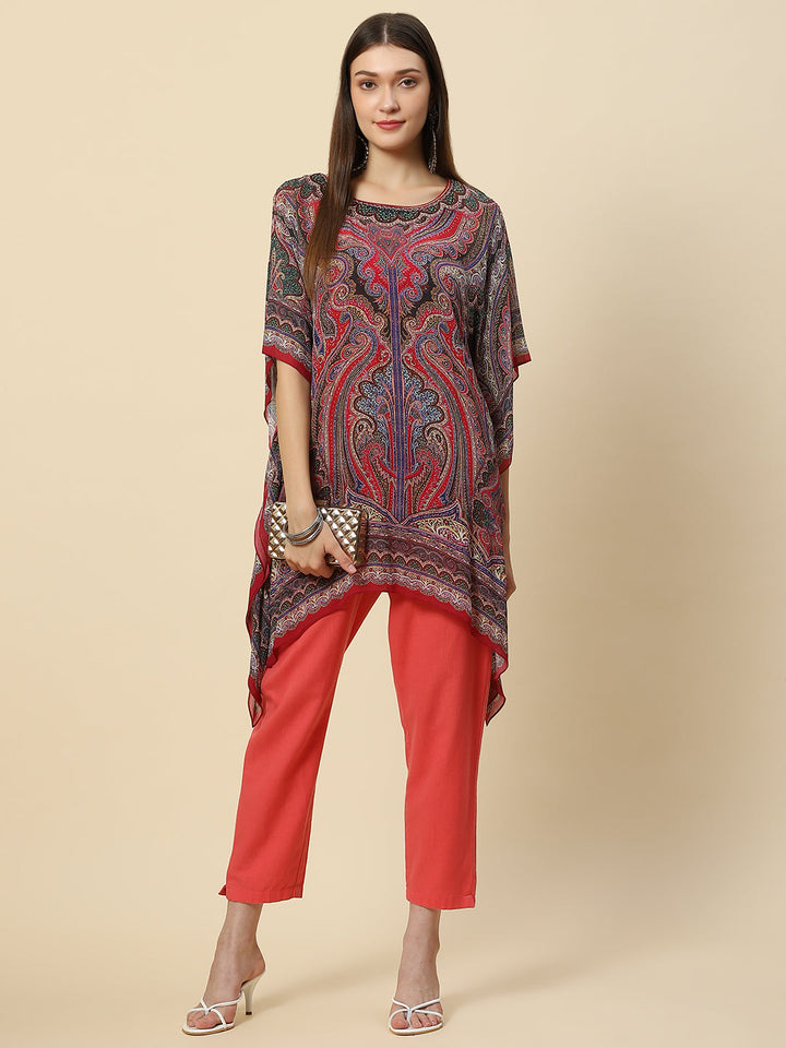 Digital Printed Georgette Kaftan Kurta