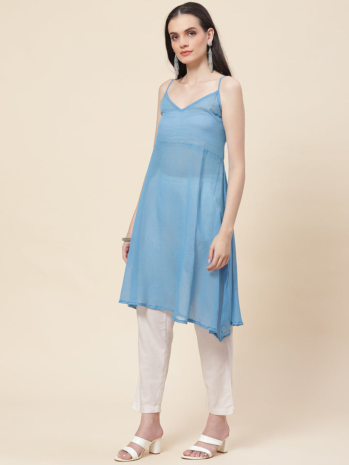 Floral Printed Muslin Kurta