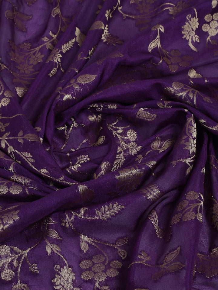 Plain Crepe Saree