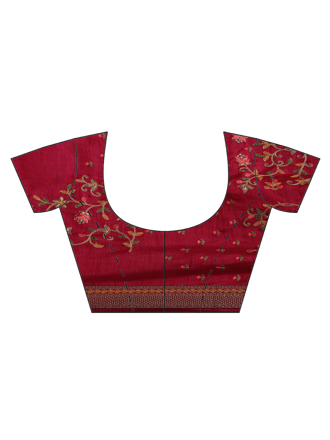 Resham Booti Chiffon Printed Saree