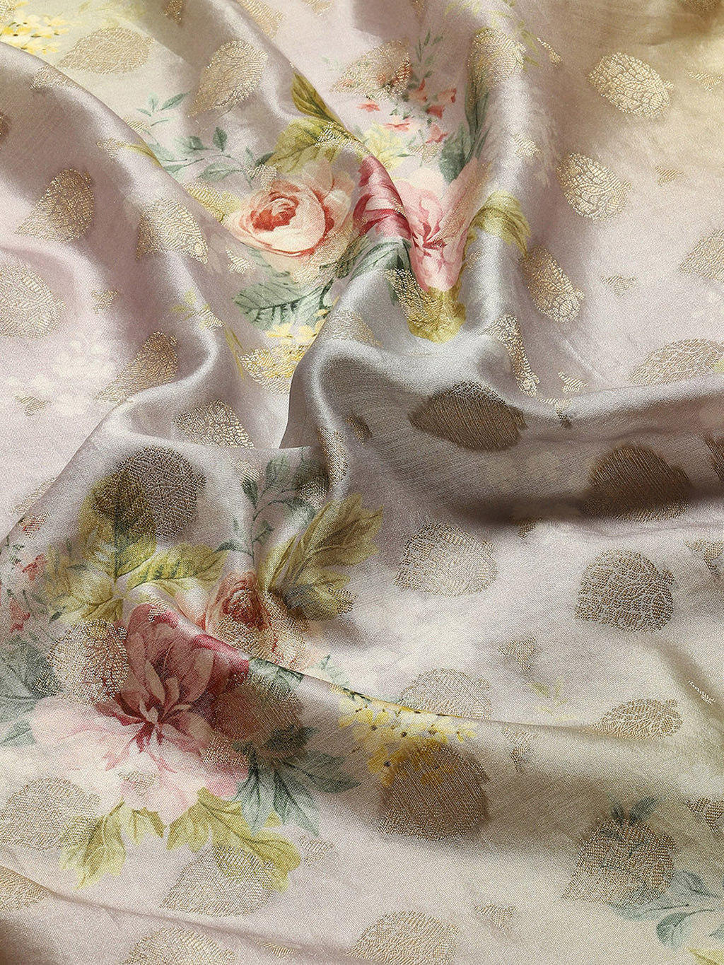 Digital Floral Printed Tussar Saree