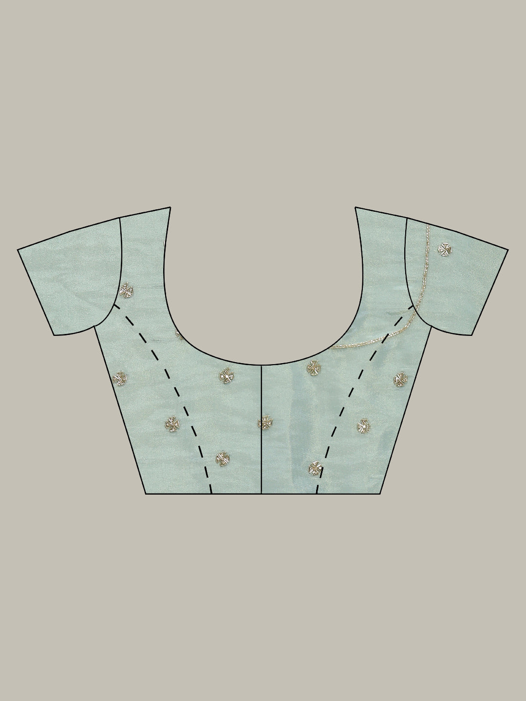 Stone Embroidery Tissue Saree
