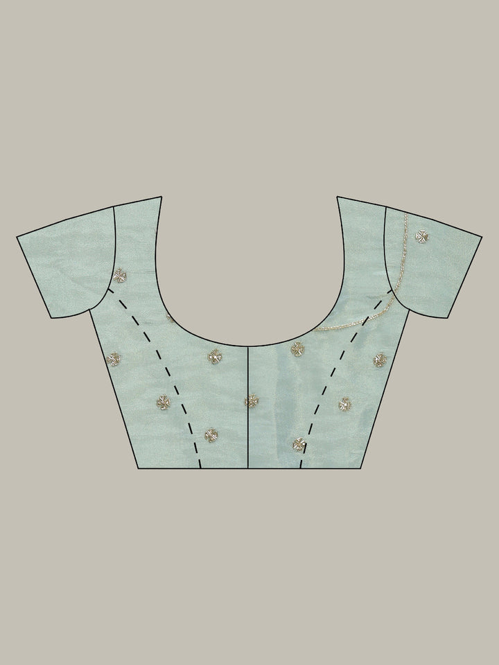 Stone Embroidery Tissue Saree