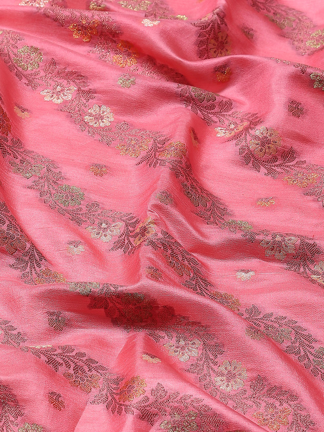 Floral Zari Jaal Tussar Woven Saree