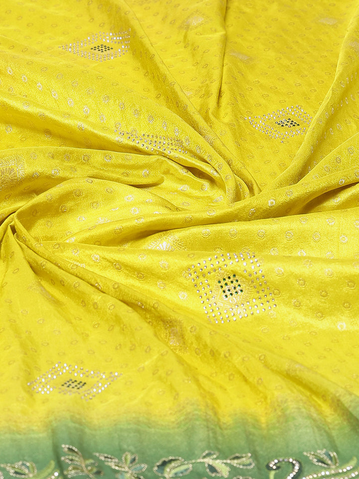 Zari Border Booti Art Silk Woven Saree