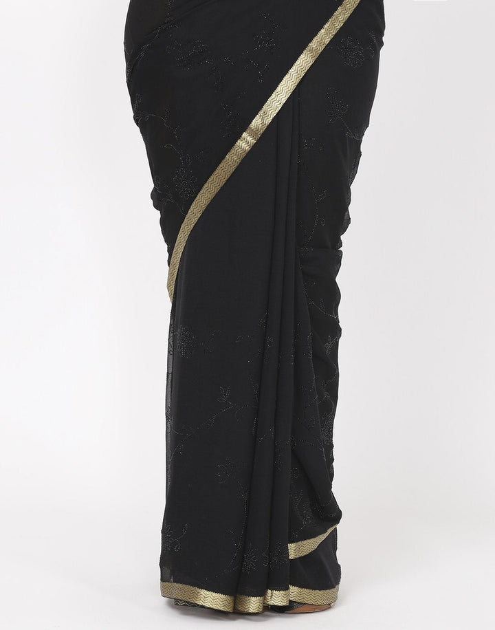 Black Chiffon Saree