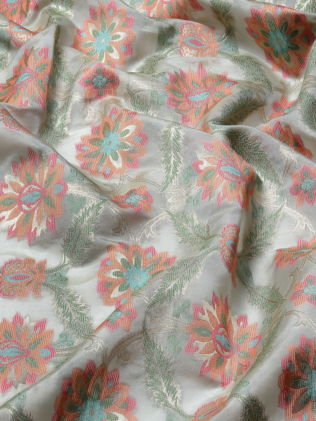Floral Jaal Woven Organza Saree